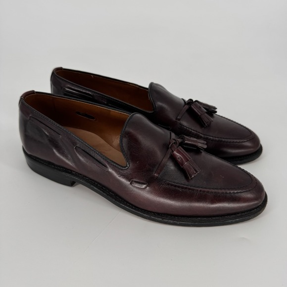 Allen Edmonds Grayson Burgundy Cordovan Leather Tassel Loafers Mens 9.5B Dress